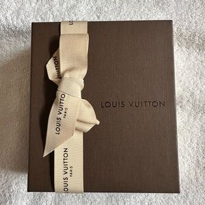 Louis Vuitton Chocolate Box with Cream Ribbon